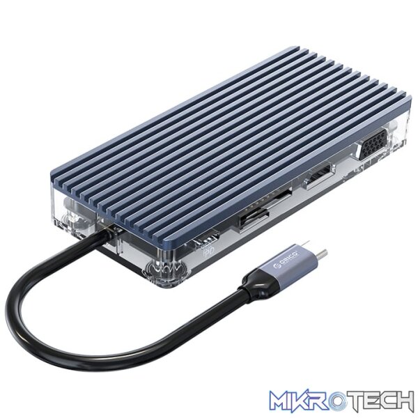 ORICO 11 Port Type-C Hub Grey - Image 2