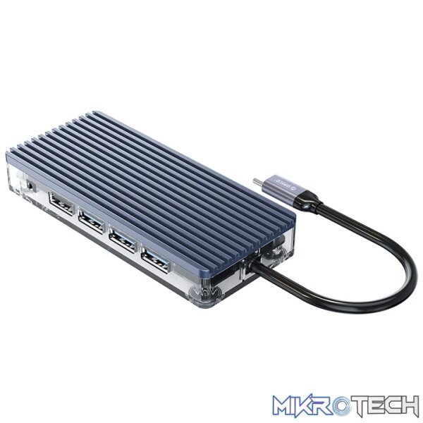 ORICO 11 Port Type-C Hub Grey - Image 3