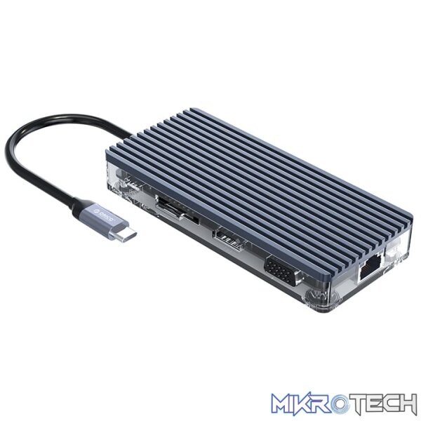 ORICO 11 Port Type-C Hub Grey - Image 4