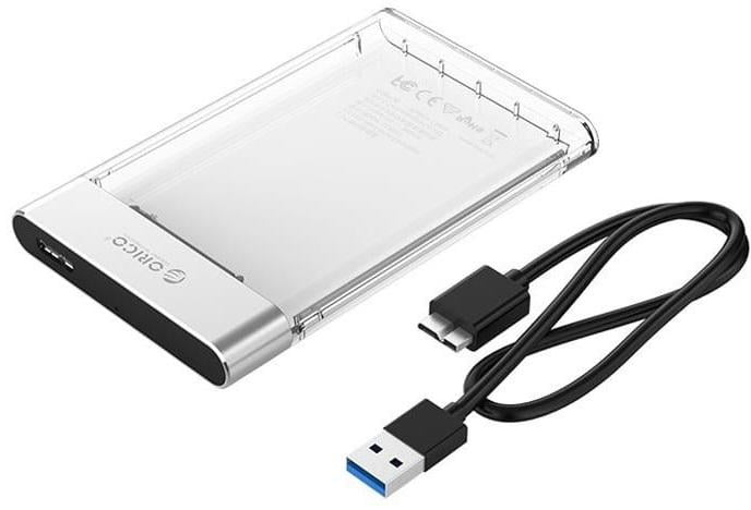 ORICO 2.5 USB3 TRANSPARENT HDD ENCLOSURE