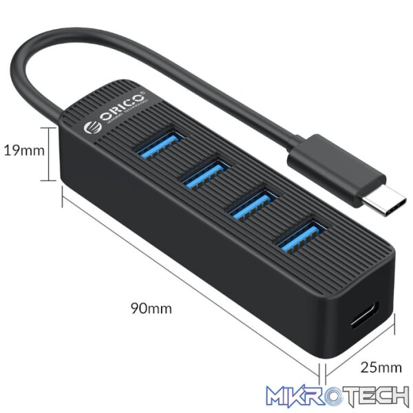 ORICO 4 Port USB Type C Hub 4x USB3.0 - Image 4