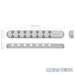 ORICO 7 Slot Desktop Cable Management Clip - Grey - Image 2