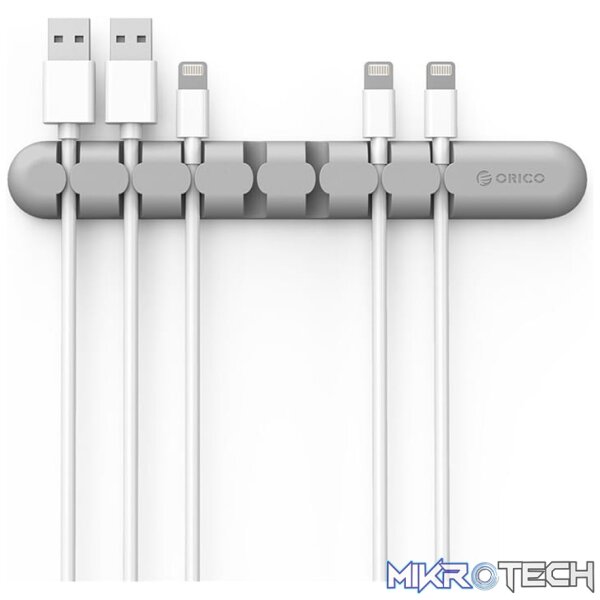 ORICO 7 Slot Desktop Cable Management Clip - Grey - Image 4