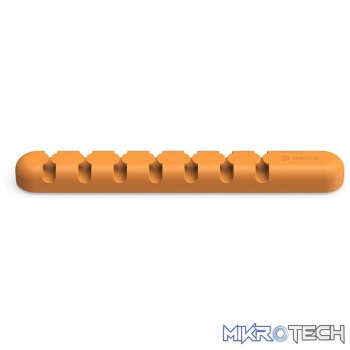 ORICO 7 Slot Desktop Cable Management Clip - Orange