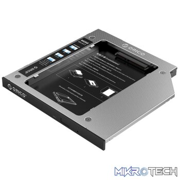 ORICO 9.0mm/9.2mm/9.5mm SATA3.0 Optical Caddy Drive - Silver