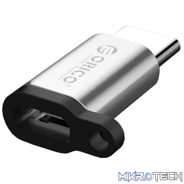 ORICO USB-C to Micro USB OTG Adapter - Silver - Image 2