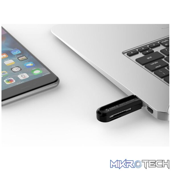 ORICO USB3.0 TF/SD Card Reader - Black - Image 3