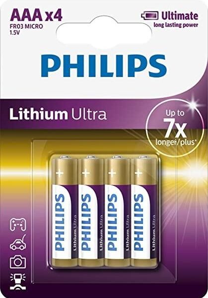 PHILIPS LITHIUM ULTRA AAA 4-BLISTER