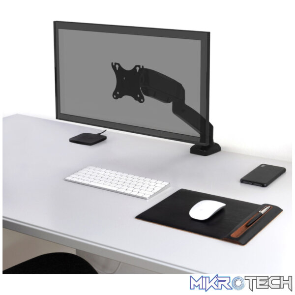 PORT Monitor Arm VESA Single Screen - Black - Image 5