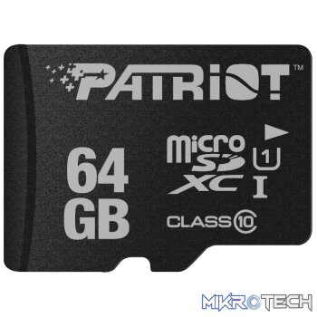 Patriot LX CL10 64GB Micro SDHC Card