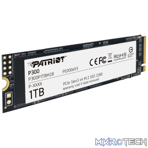 Patriot P300 1TB M.2 PCIe NVMe SSD - Image 2