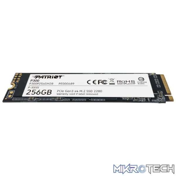 Patriot P300 256GB M.2 PCIe NVMe SSD - Image 3