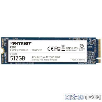 Patriot P300 512GB M.2 PCIe NVMe SSD