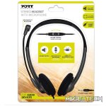 Port Stereo Headset with Mic with 1.2m Cable|1 x 3.5mm|Volume Controller - Black