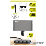 PORT HUB TYPEC 4XUSB2.0 BK