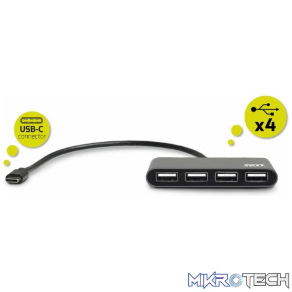 PORT HUB TYPEC 4XUSB2.0 BK - Image 4