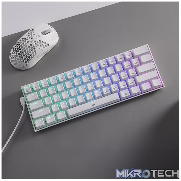 REDRAGON DRAGONBORN Wired Mechanical Keyboard RGB67Key Design - White - Image 6