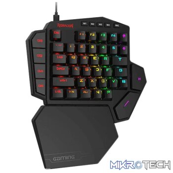 REDRAGON Diti Elite Pro One-Handed RGB Wireless Mechanical Gaming Keyboard - Black