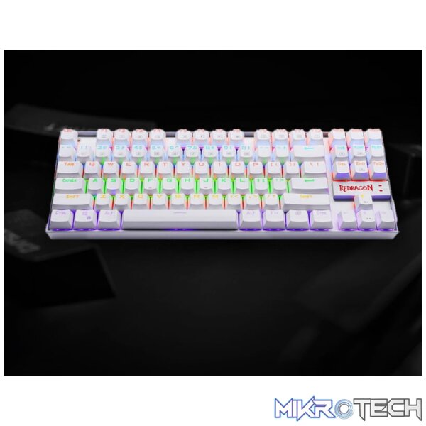 REDRAGON KUMARA Mechanical 87 Key|RGB Backlit Gaming Keyboard - White - Image 6