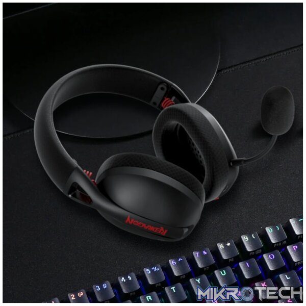 REDRAGON Over-Ear IRE BT5.2 Wireless Gaming Headset - Black - Image 5