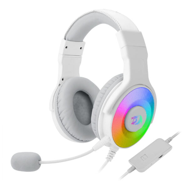 REDRAGON Over-Ear PANDORA USB RGB Gaming Headset - White