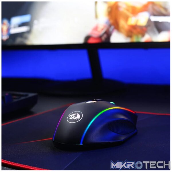 REDRAGON VAMPIRE ELITE Wireless 16000DPI|8 Button|Ergonomic Design|P3335 Optical Sensor|Type-C Cable|RGB Backlit Gaming Mouse - Black - Image 5
