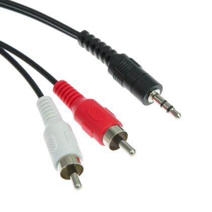 STEREO{MALE} TO 2 XRCA {MALE}  5 M CABLE