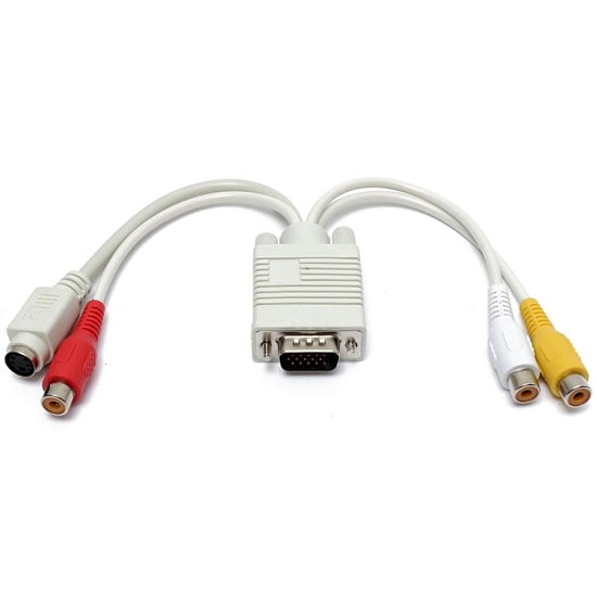 VGA TO 3 RCA+S-VIDEO CABLE 10CM