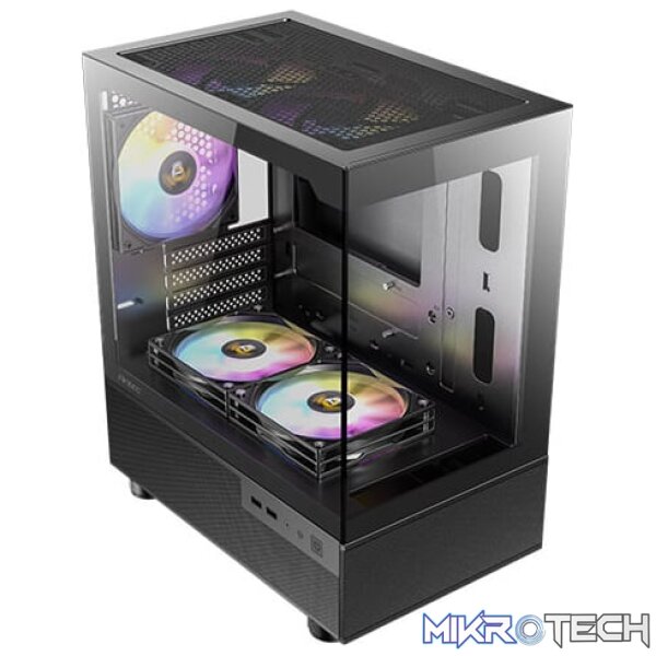 Antec CX200M Elite Micro-ATX | ITX ARGB Mini-Tower Gaming Chassis - Black - Image 2
