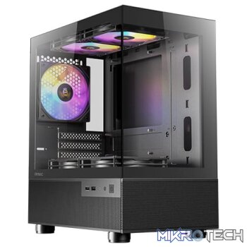 Antec CX200M Elite Micro-ATX | ITX RGB Mini-Tower Gaming Chassis - Black