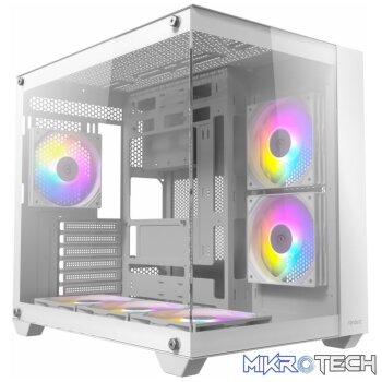 Antec CX800 Elite ATX | Micro-ATX | ITX RGB Mid-Tower Dual Chamber Gaming Chassis - White