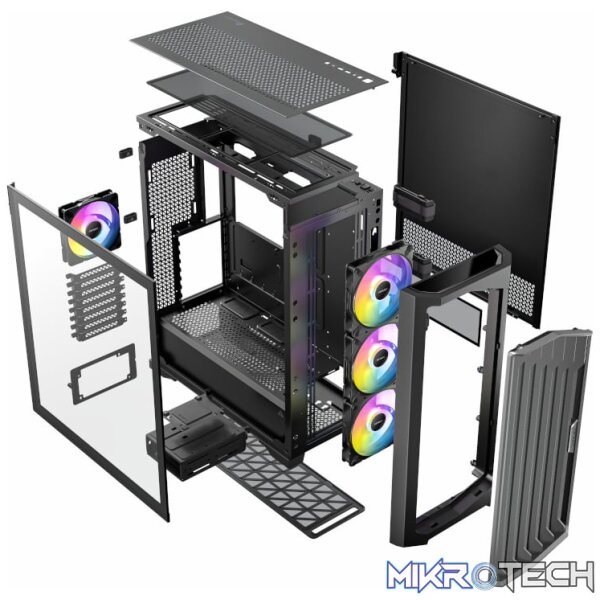 Antec Performance FT1 E-ATX |ATX |M-ATX | ITX ARGB Full-Tower Gaming Chassis - Black - Image 21