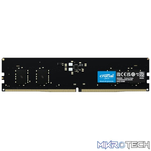 Crucial 8GB 5600Mhz DDR5 Desktop Memory Crucial 8GB 5600Mhz DDR5 Desktop Memory