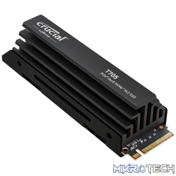 Crucial T705 1TB M.2 NVMe Gen5 with Heatsink NAND SSD - Image 2