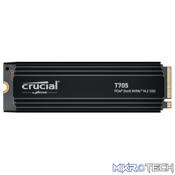 Crucial T705 1TB M.2 NVMe Gen5 with Heatsink NAND SSD Crucial T705 1TB M.2 NVMe Gen5 with Heatsink NAND SSD
