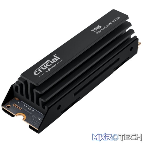 Crucial T705 2TB M.2 NVMe Gen5 with Heatsink NAND SSD - Image 3