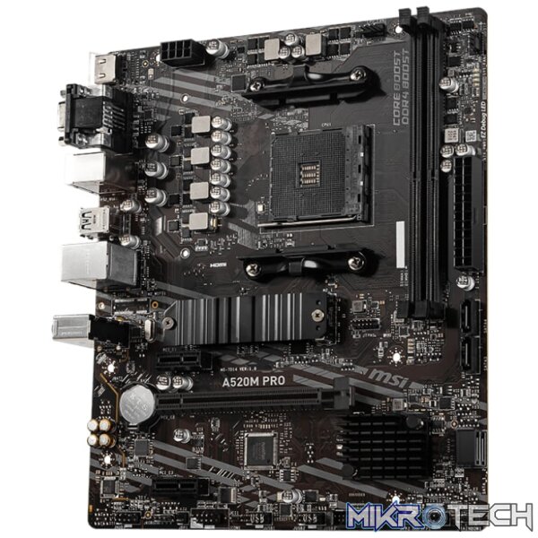 MSI A520M-PRO AMD AM4 MATX Gaming Motherboard - Image 3