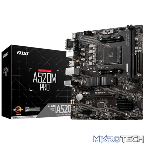 MSI A520M-PRO AMD AM4 MATX Gaming Motherboard MSI A520M-PRO AMD AM4 MATX Gaming Motherboard