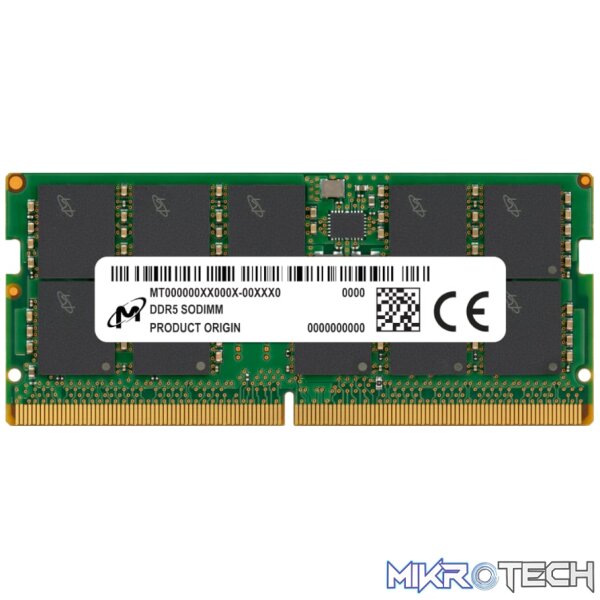Micron MTC10C1084S1TC48BA1R 16GB 4800MHz DDR5 ECC CL40 SODIMM Memory Micron MTC10C1084S1TC48BA1R 16GB 4800MHz DDR5 ECC CL40 SODIMM Memory