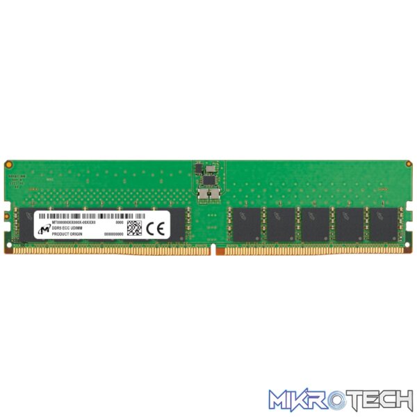 Micron MTC20C2085S1EC48BA1R 32GB 4800MHz DDR5 ECC CL40 UDIMM Memory Micron MTC20C2085S1EC48BA1R 32GB 4800MHz DDR5 ECC CL40 UDIMM Memory