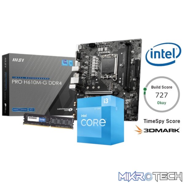 PCBuilder Intel Core i3-12100 LEVEL UP Core Upgrade Kit PCBuilder Intel Core i3-12100 LEVEL UP Core Upgrade Kit