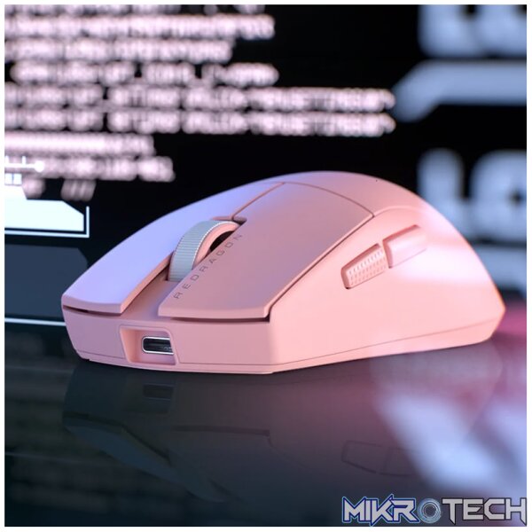 REDRAGON M916 PRO 1K 3-Mode Wireless Gaming Mouse - Pink - Image 4