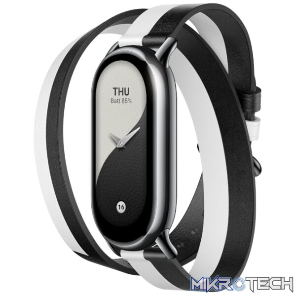 Xiaomi Smart Band 8 Double Wrap Strap - Black and white - Image 2