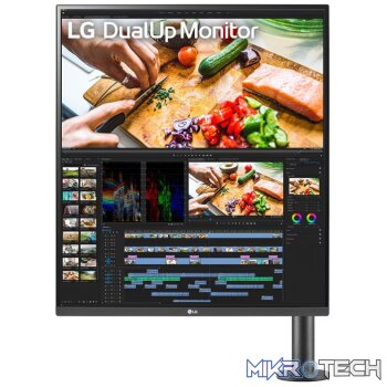 LG 28" 18:18 Dual-up Monitor with Ergo Arm