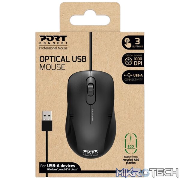 Port Connect Optical USB Mouse - Image 5
