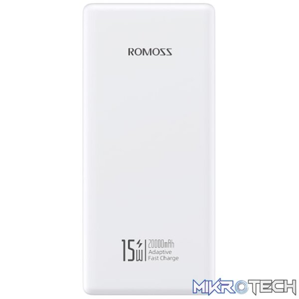 Romoss Power Bank PRC 20000mAh 15W WH Romoss Power Bank PRC 20000mAh 15W WH