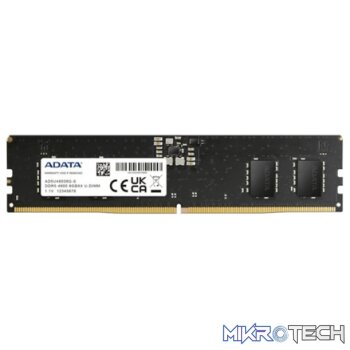 Adata AD5U48008G Premier 8GB (1x8GB) DDR5-4800MHz CL40 1.1V Black Desktop Memory