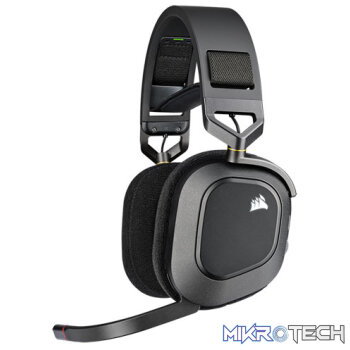 Corsair CA-9011235-AP HS80 RGB Wireless Premium Carbon Black Gaming Headset