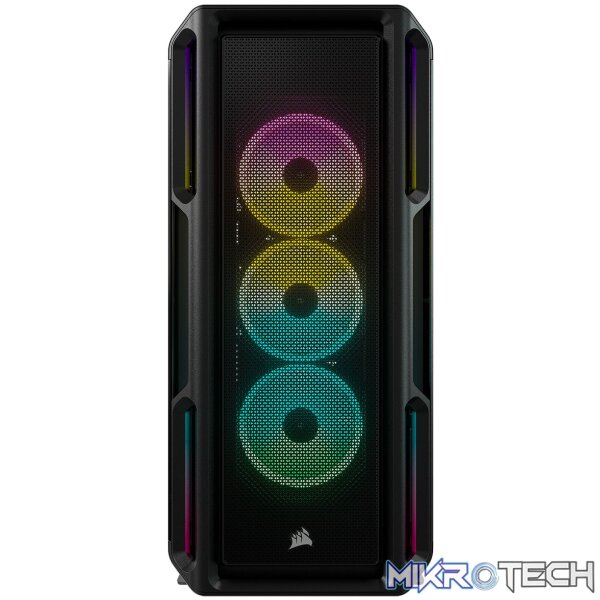 Corsair CC-9011230 iCUE 5000T RGB Black Mid Tower Tempered Glass PC Gaming Chassis - Image 2