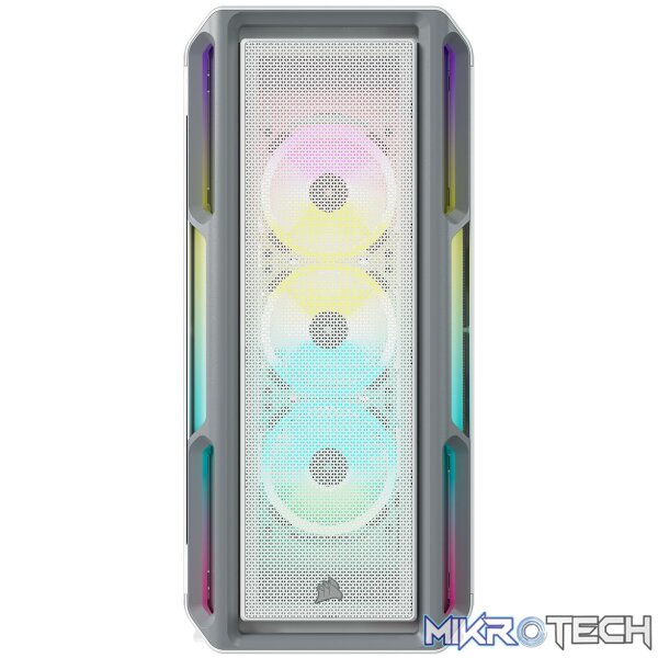 Corsair CC-9011231 iCUE 5000T RGB White Mid Tower Tempered Glass PC Gaming Chassis - Image 2
